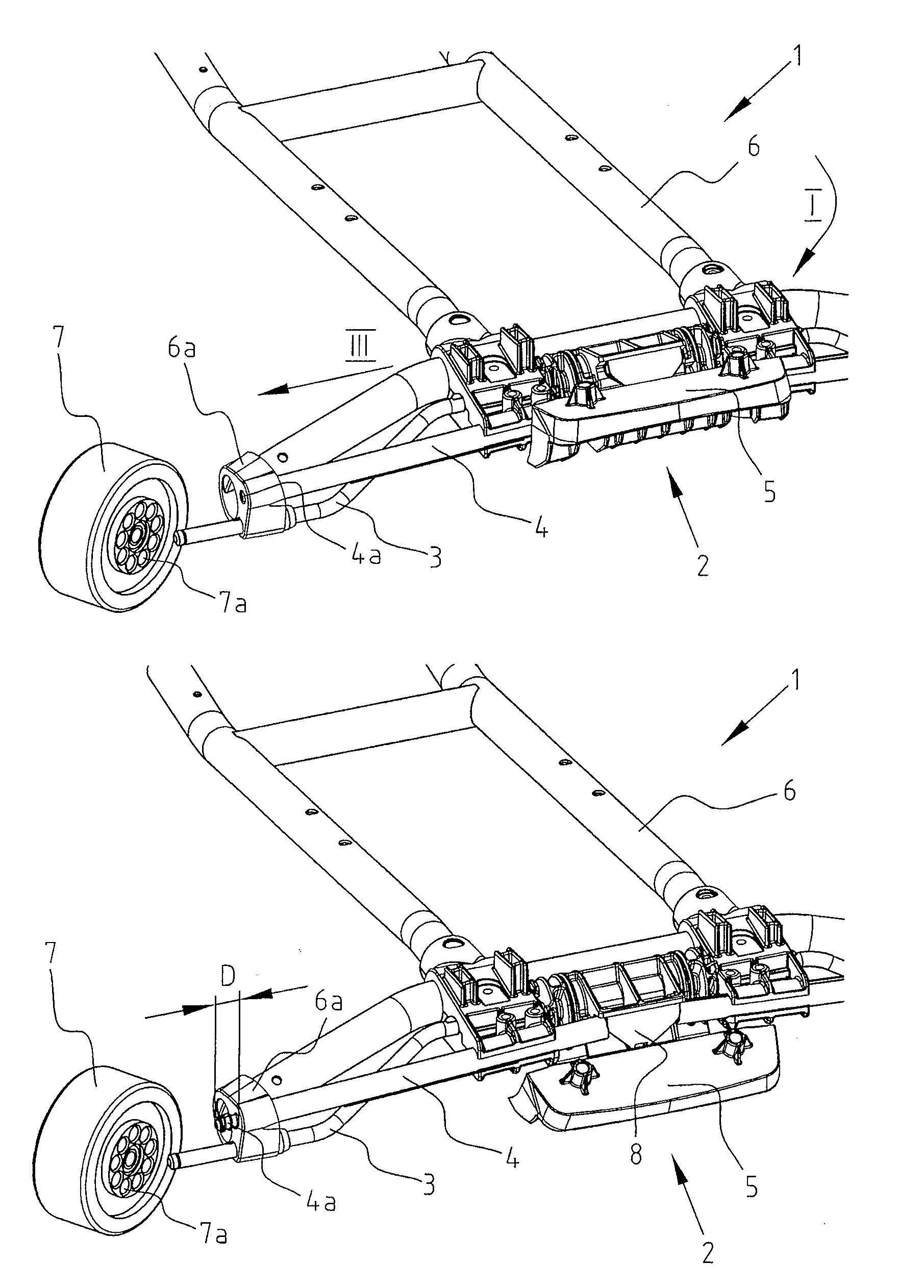 Buggy provided with a braking mechanism