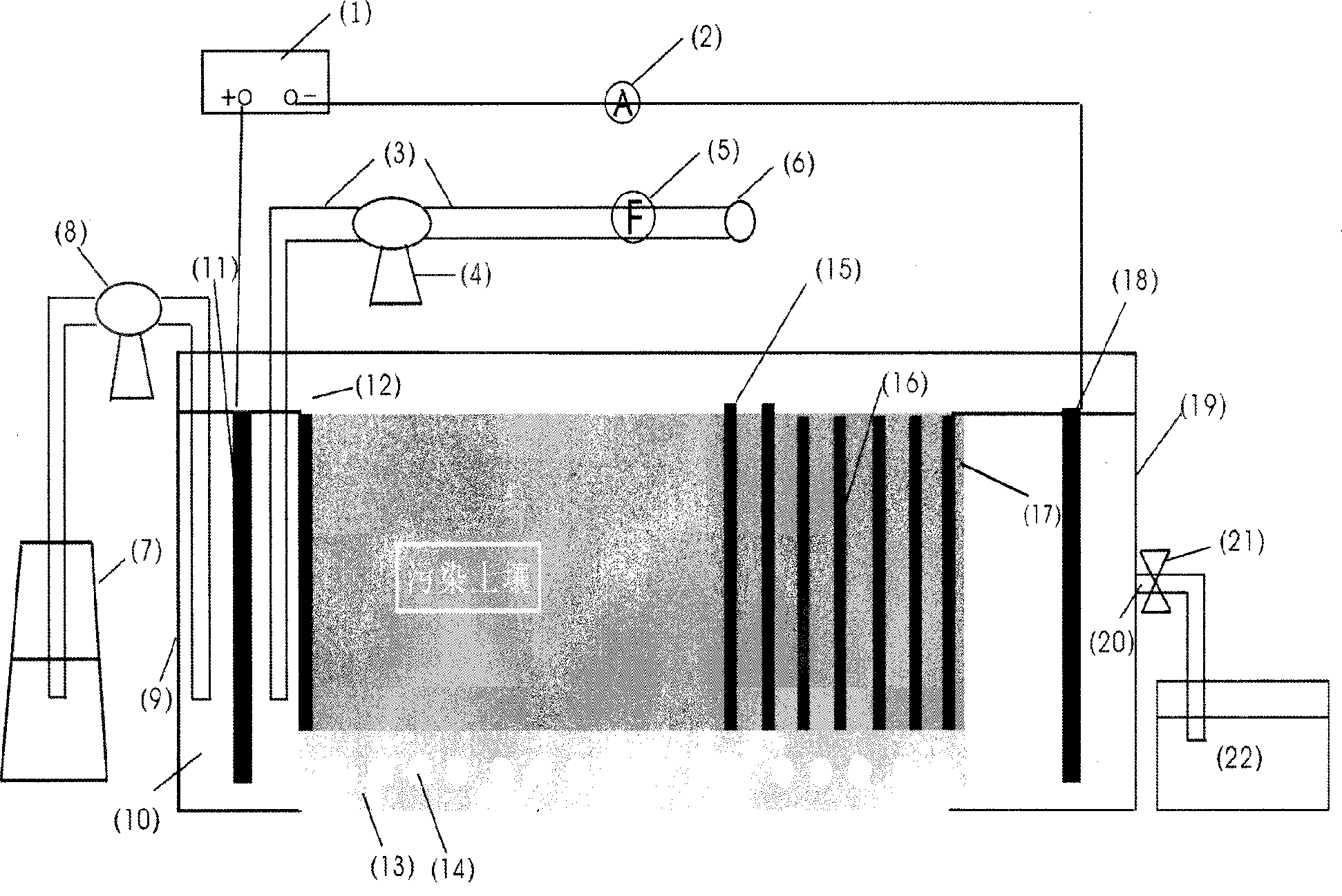 Reinforced electric repair method of heavy metal polluted soil using anode liquor as eluant