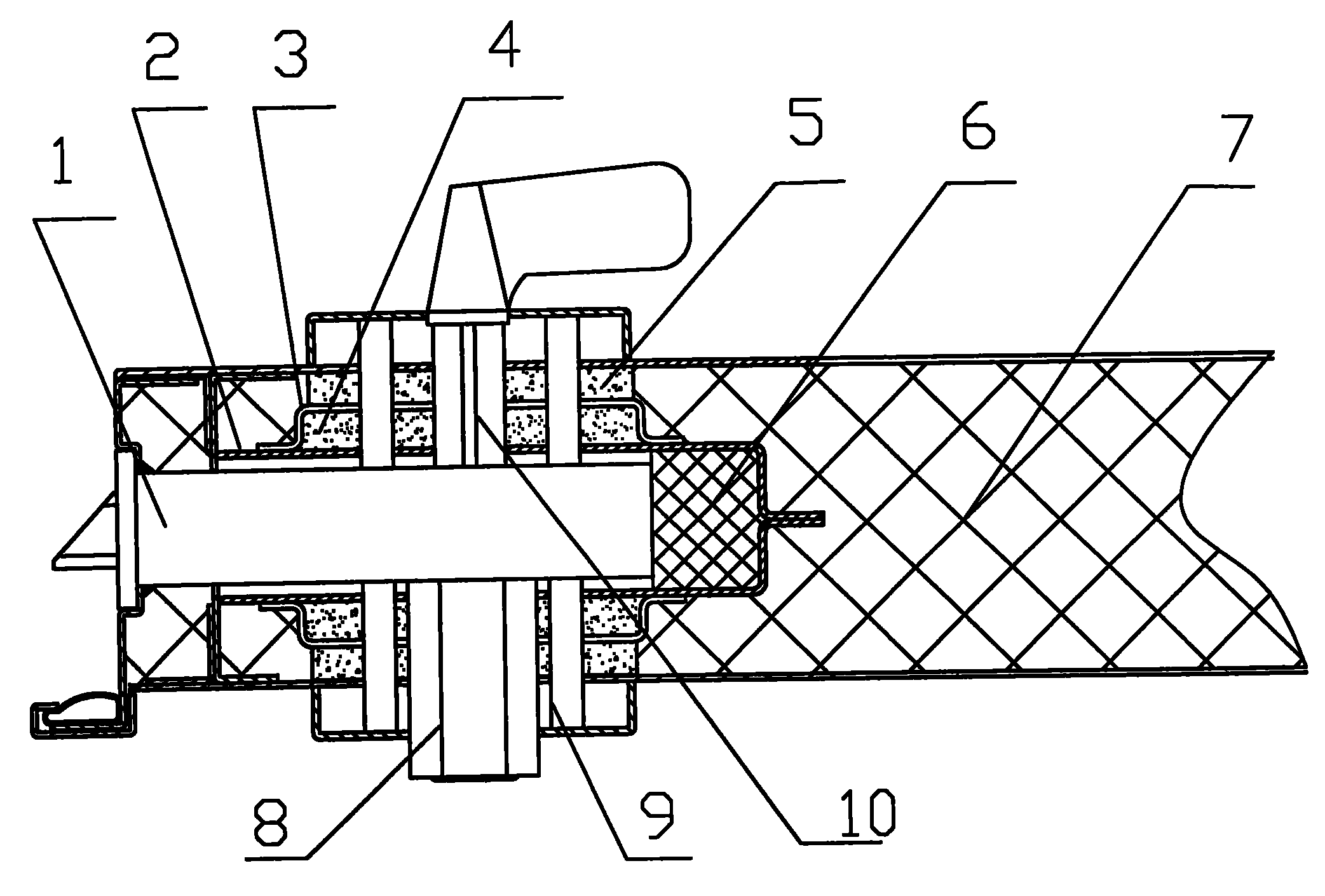 Fire-proof seal protection structure for fire-proof lock