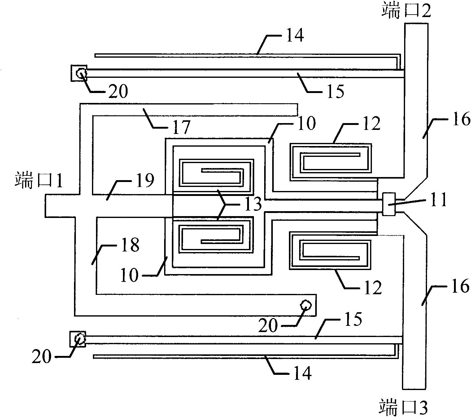 Tri-band Wilkinson power distributor