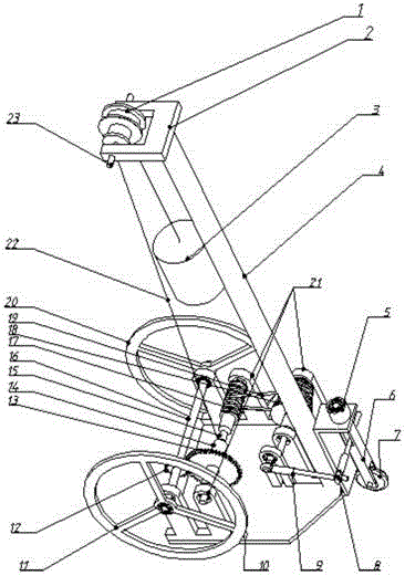 Obstacle-crossing carbon-free trolley running in S-shaped mode