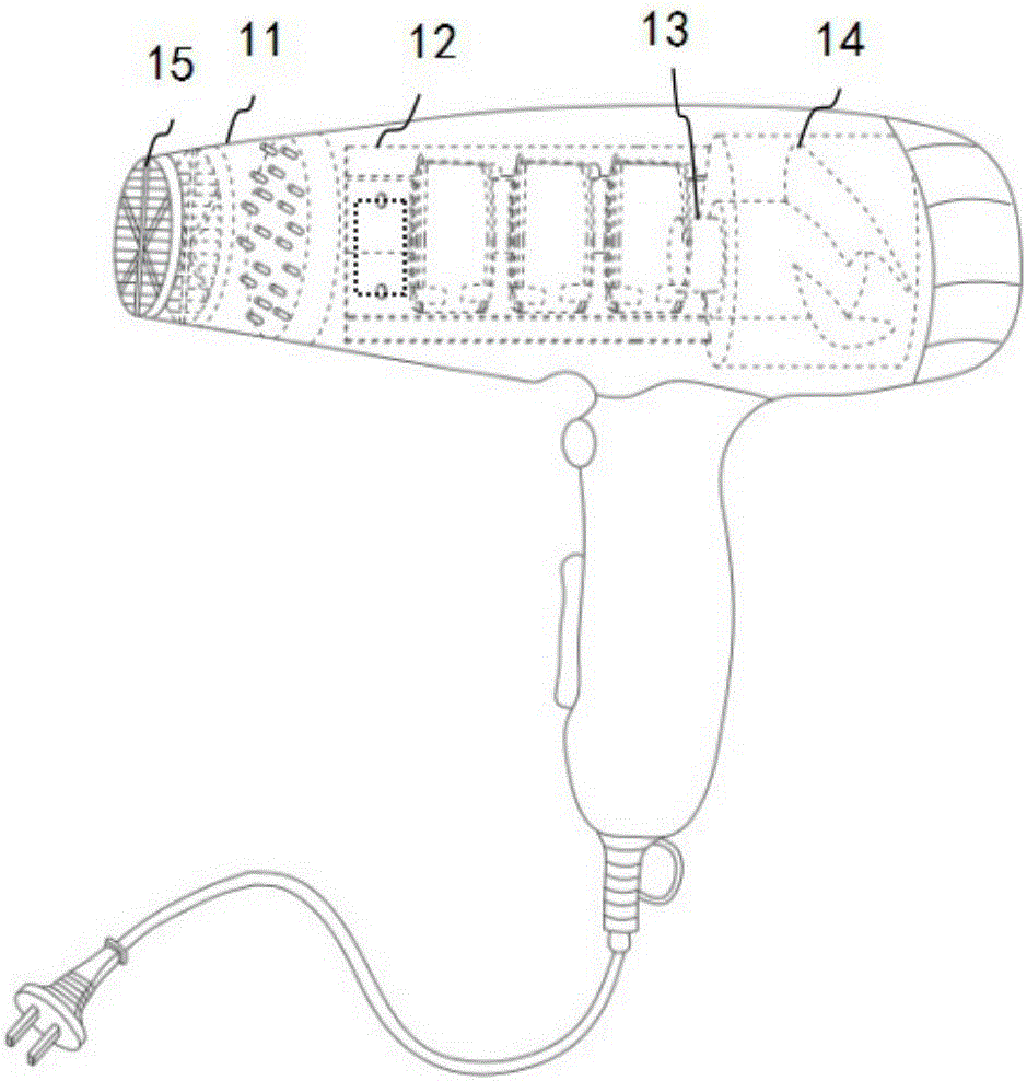 Far-infrared-ray non-radiative electric hair drier