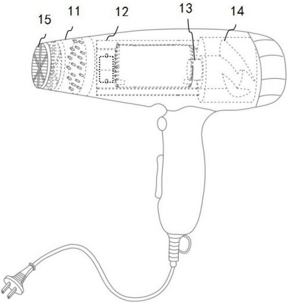 Far-infrared-ray non-radiative electric hair drier