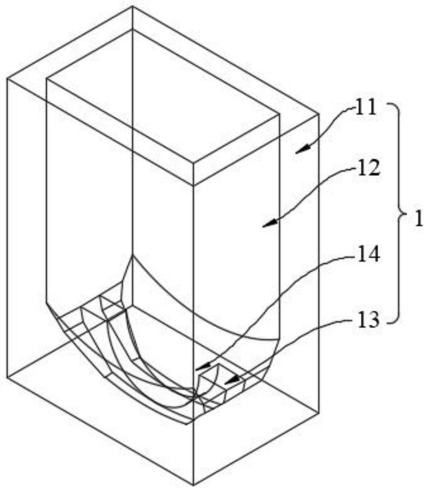 Marine crank throw die forging forming method and die