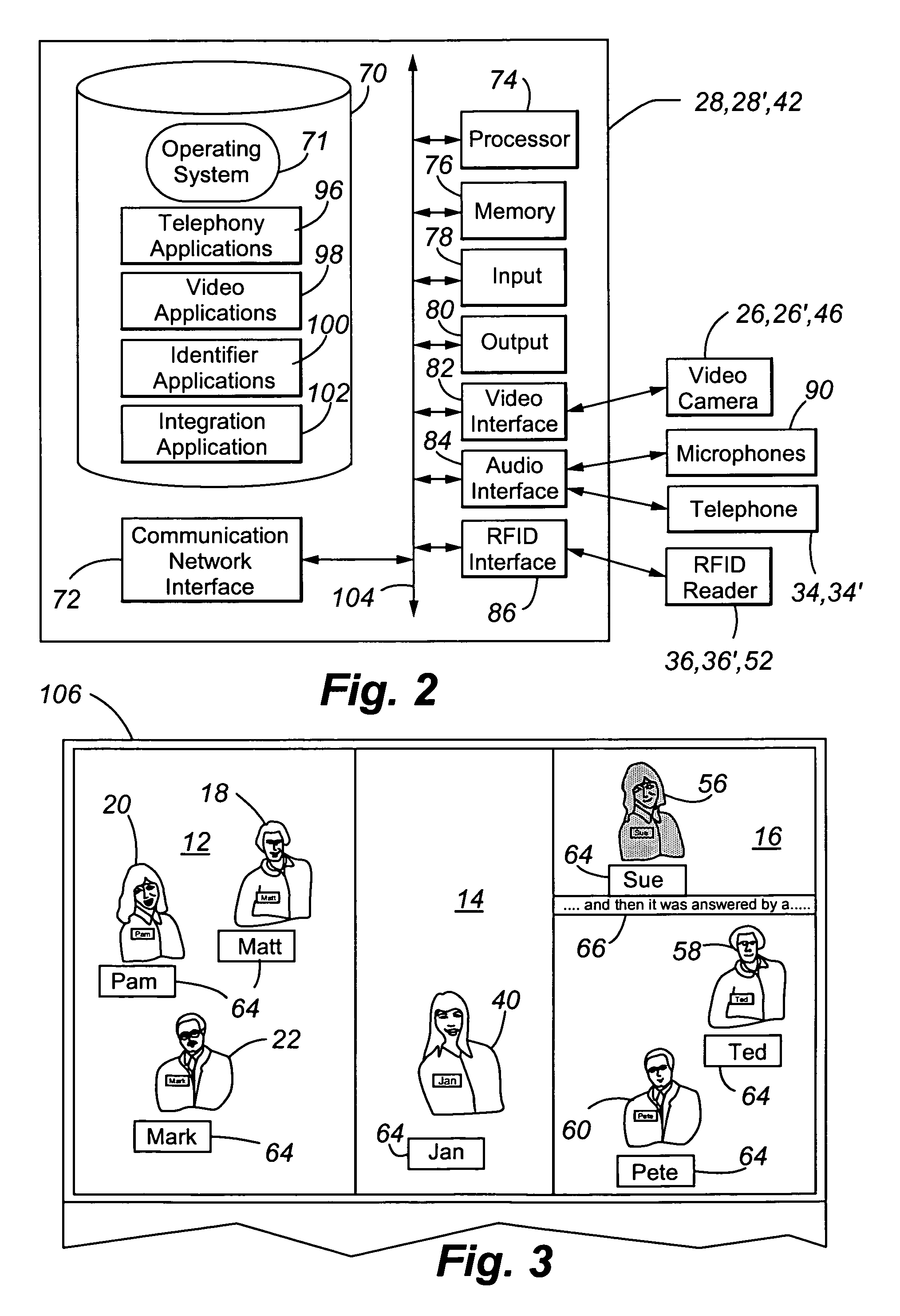 Individual participant identification in shared video resources