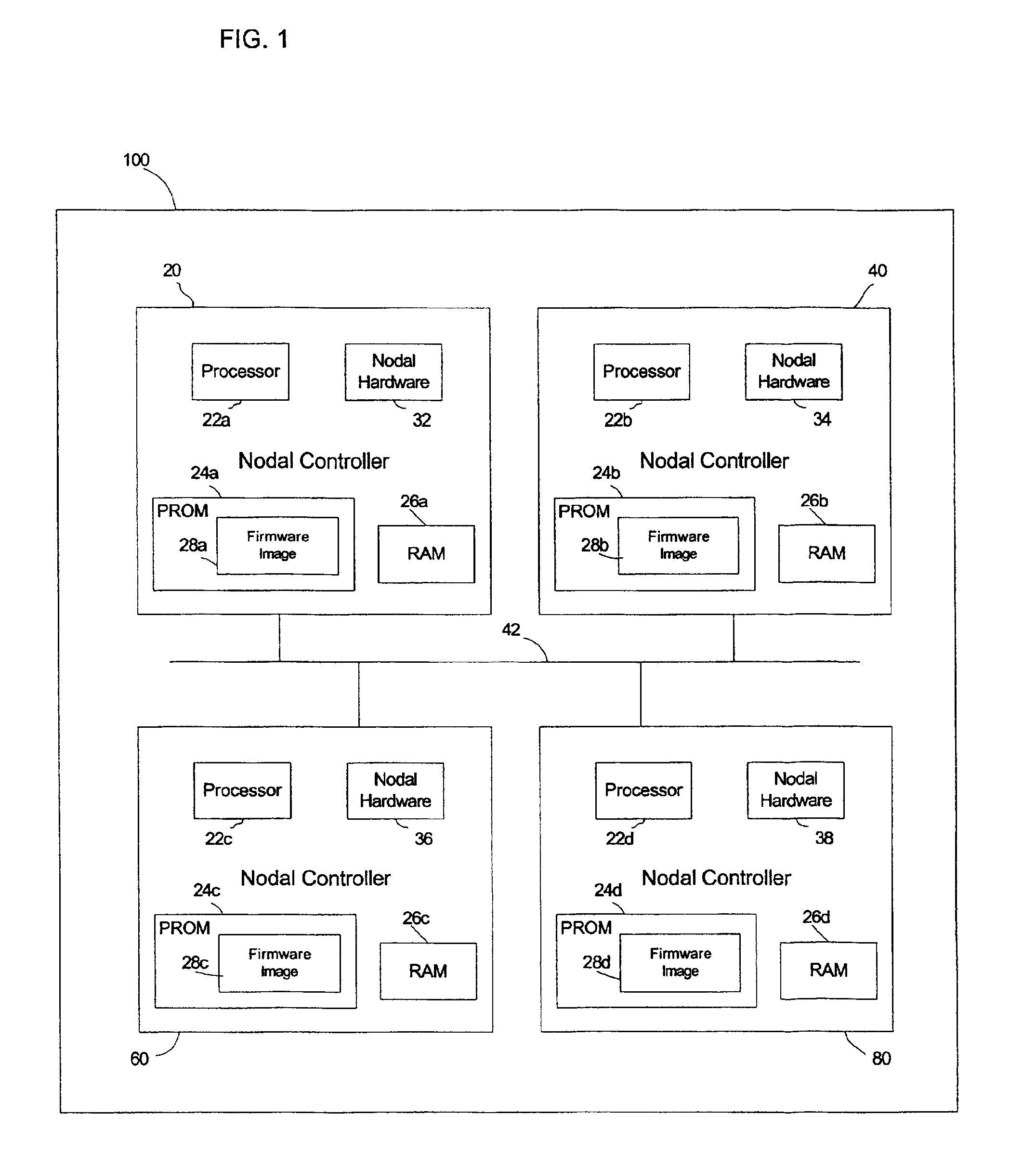 Automatic firmware update of processor nodes