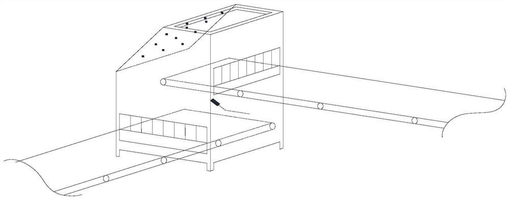 A semi-closed automatic dust reduction device and automatic dust reduction method for belt reload point