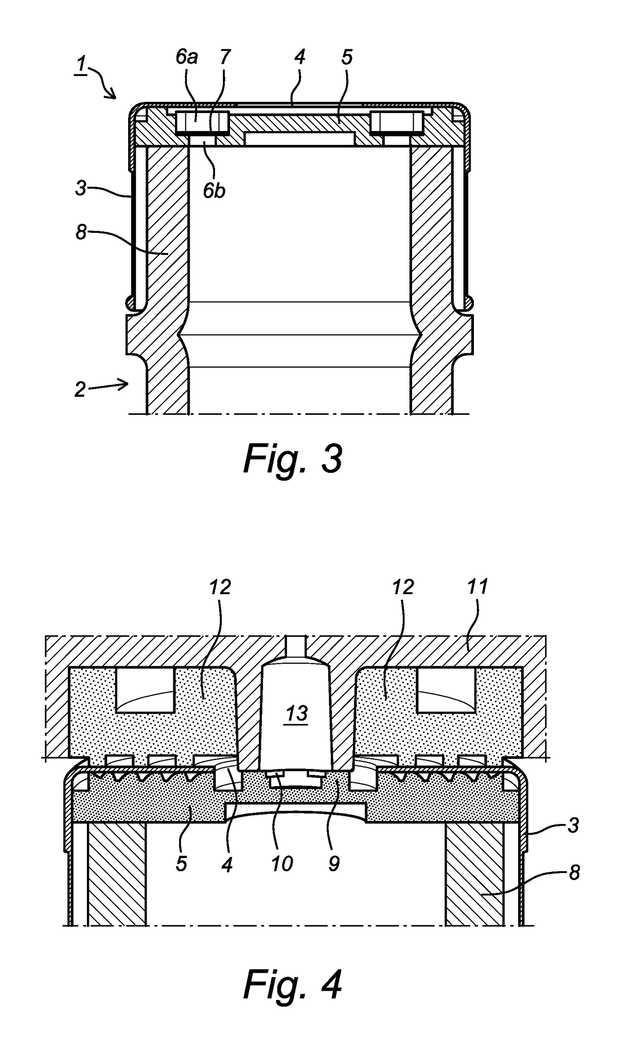 Closing element for closing a container for samples for analysis