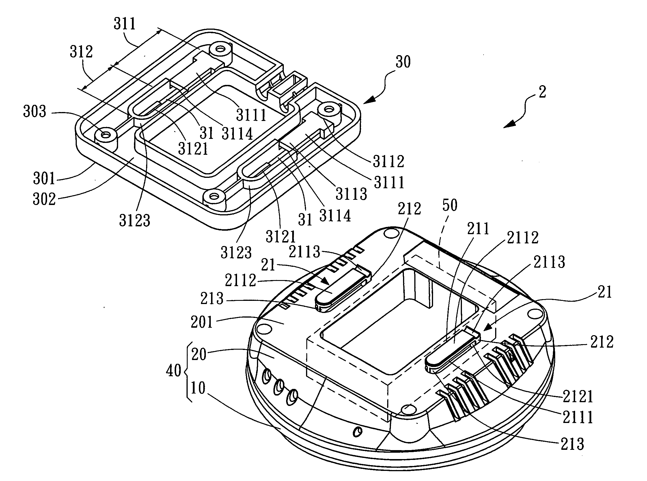 Hanging device for wireless transmission media