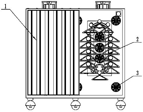 Rotary wardrobe realizing intelligent clothes hanging, taking and matching functions