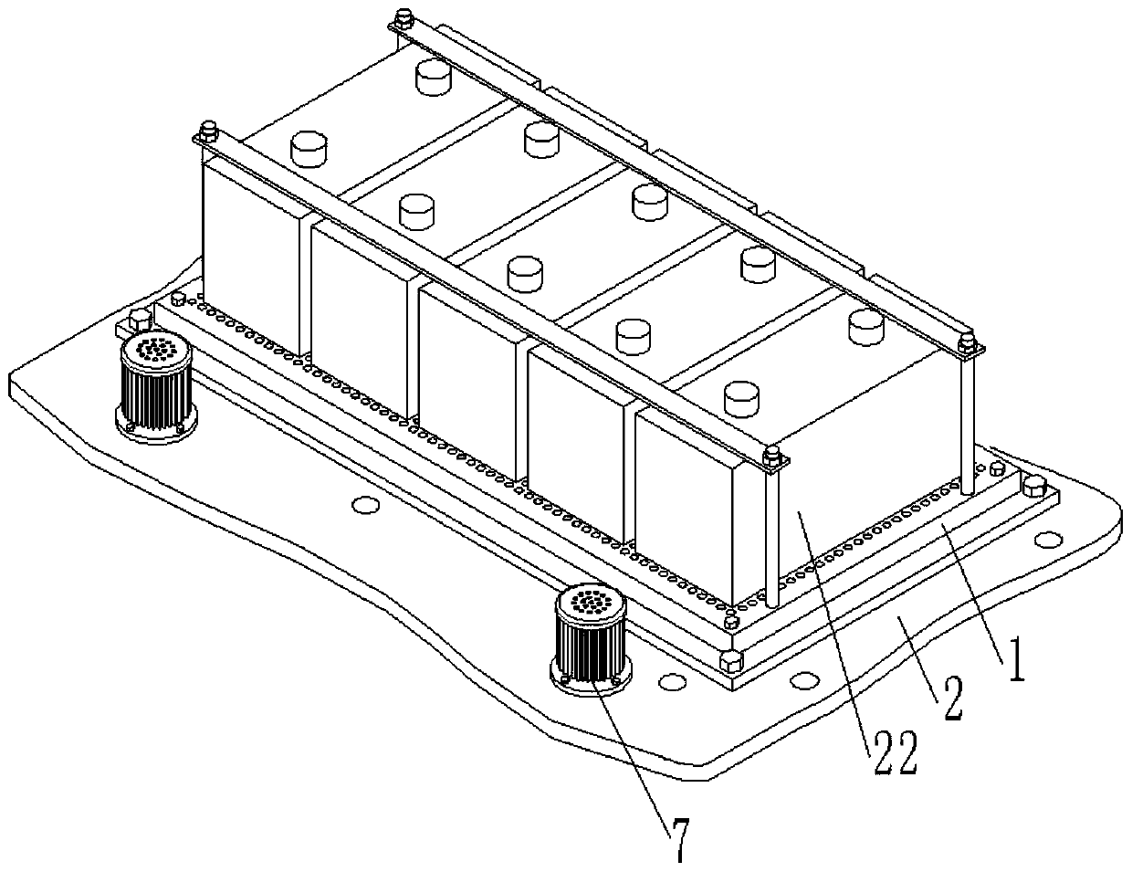 Air cooling device for battery of new energy automobile