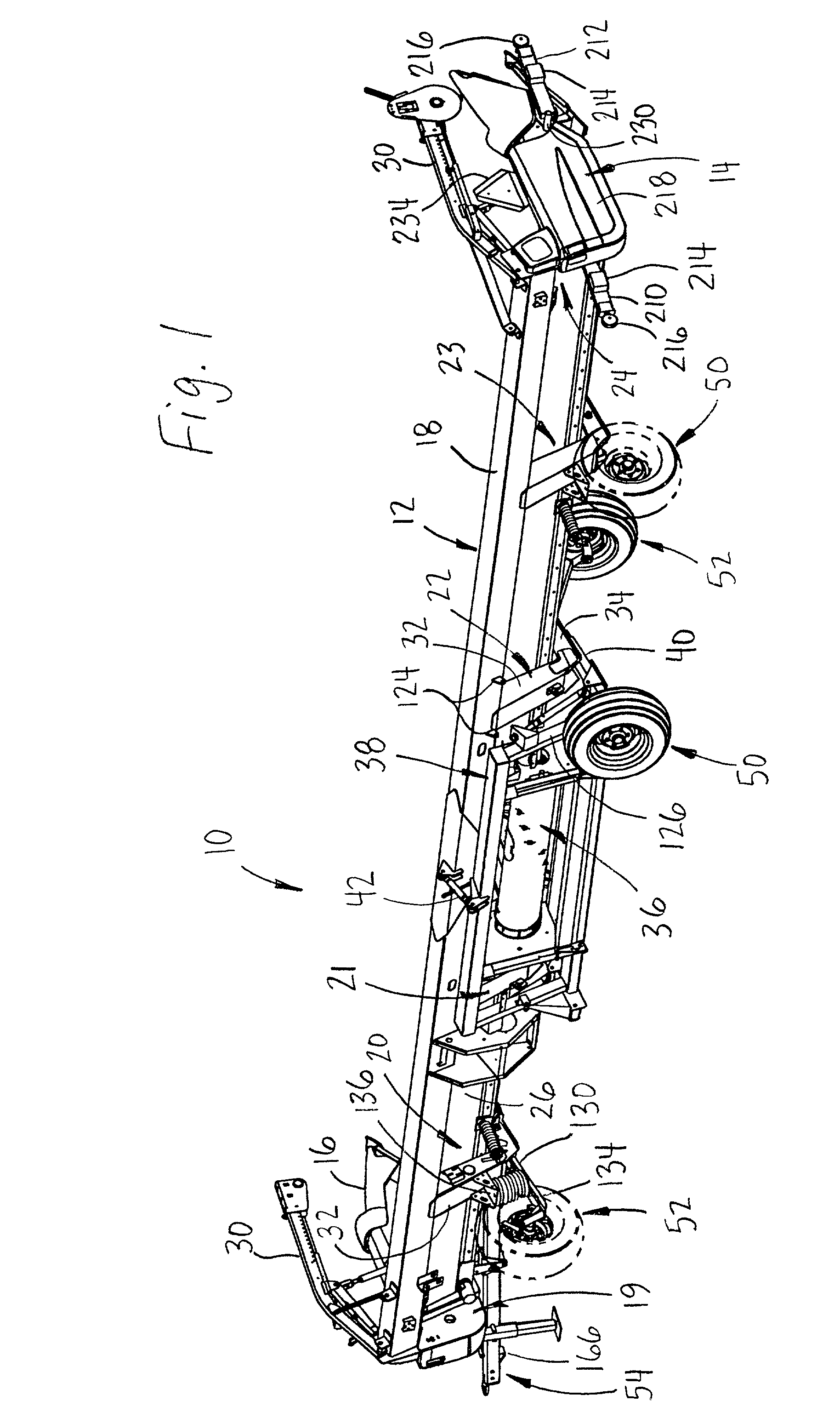 Header for a harvester having an integral transport system