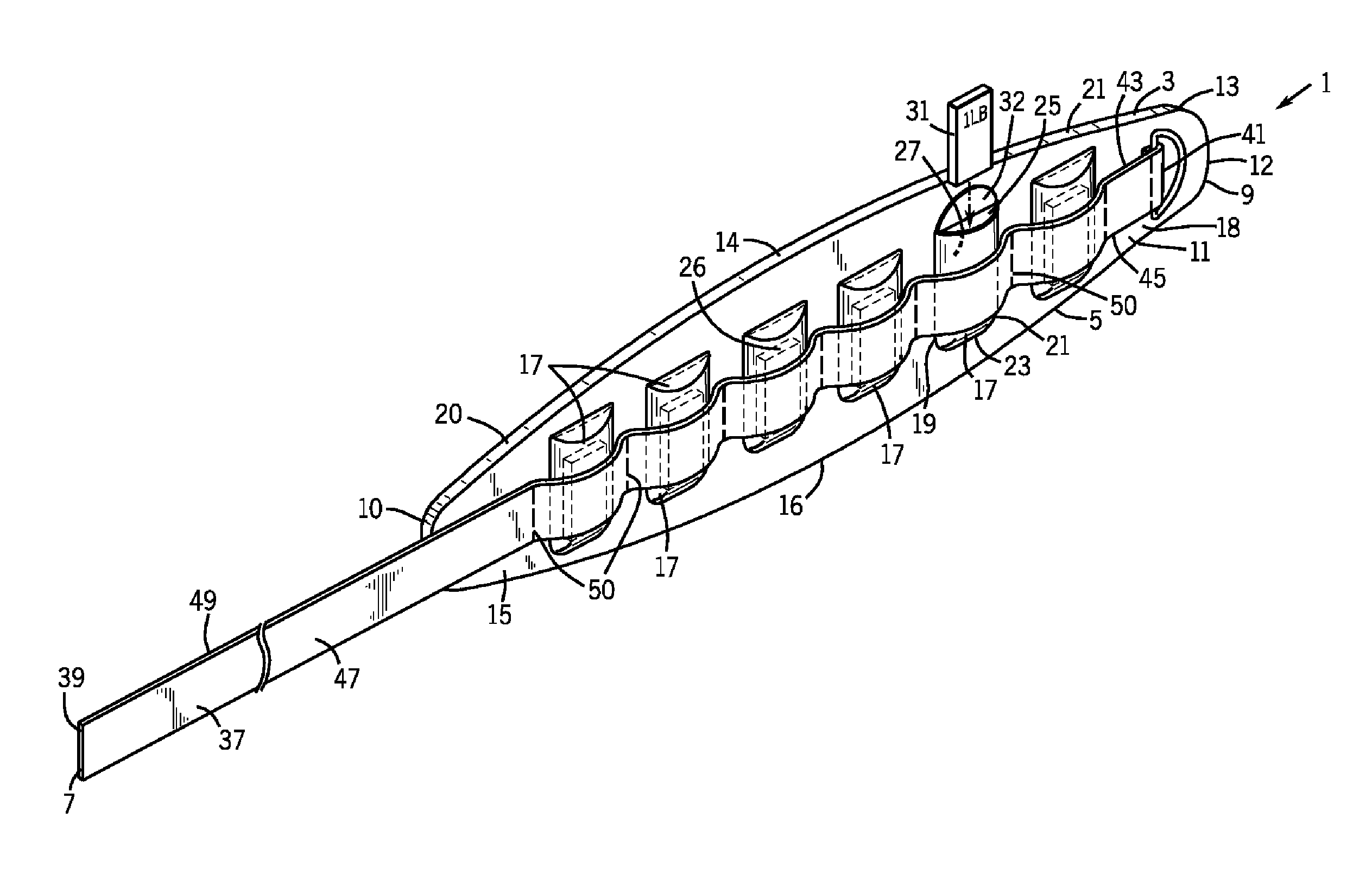 "adjustable weighted belt and a method