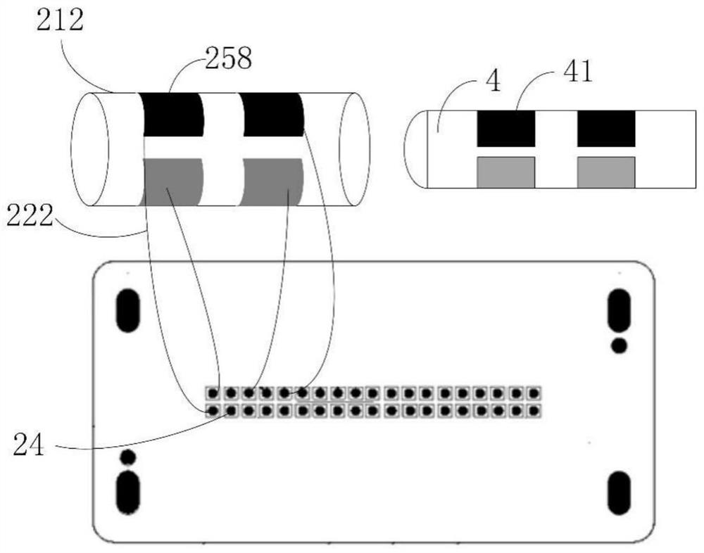 Implanted electrode universal connection structure and device for electromagnetic compatibility injection voltage testing