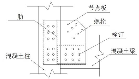 BRB (buckling restrained brace) concrete frame beam-column joint