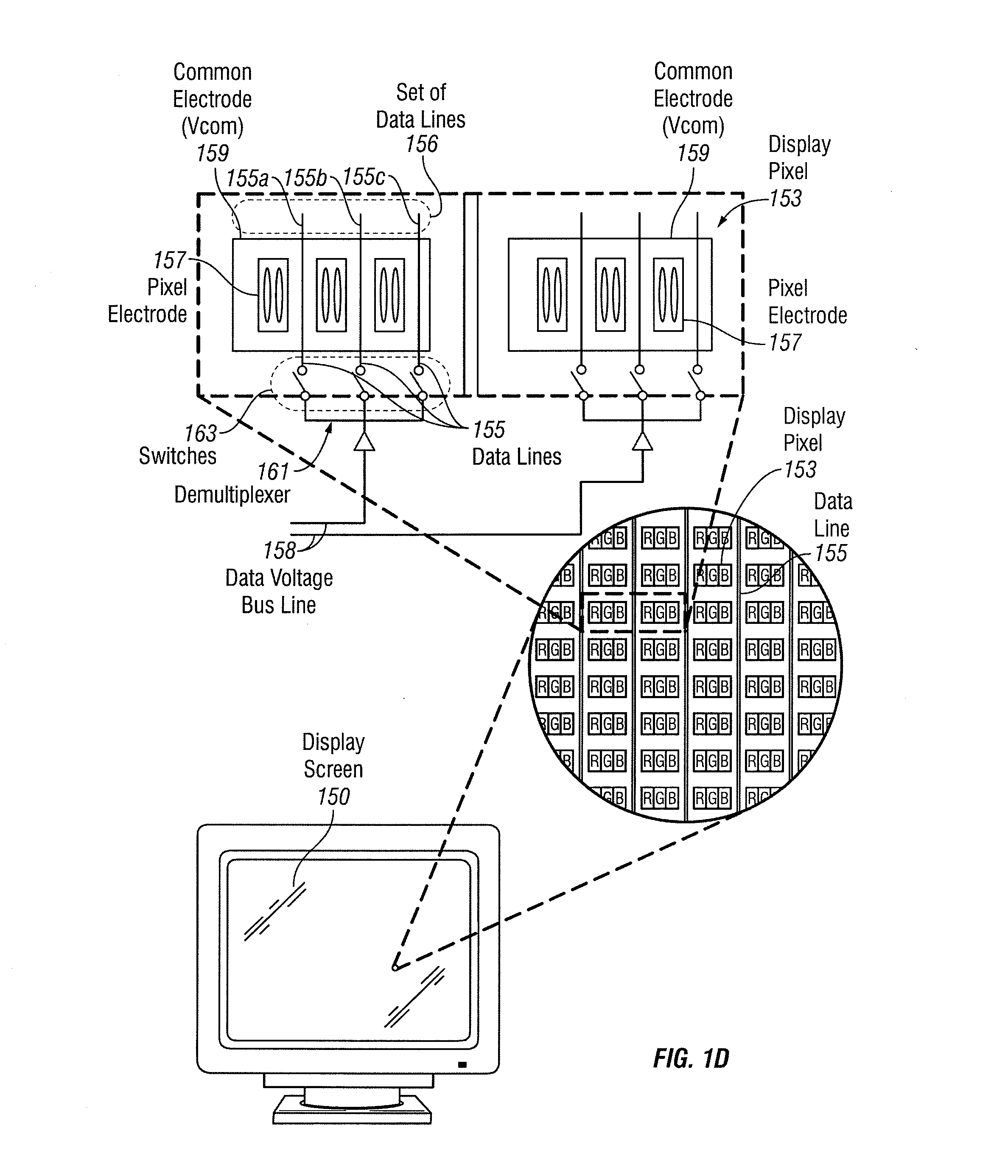 Pixel guard lines and multi-gate line configuration