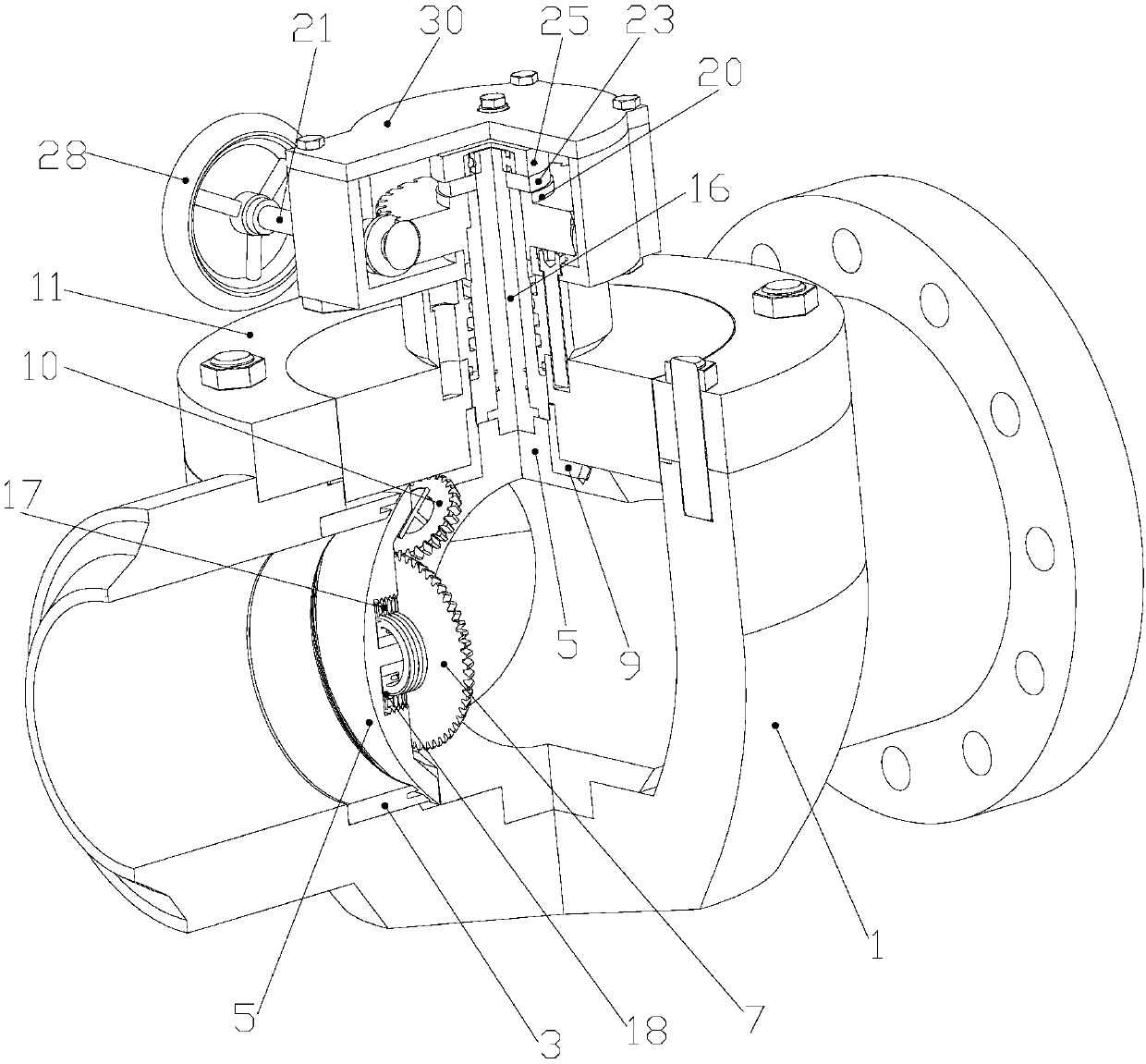 Forced sealing ball valve