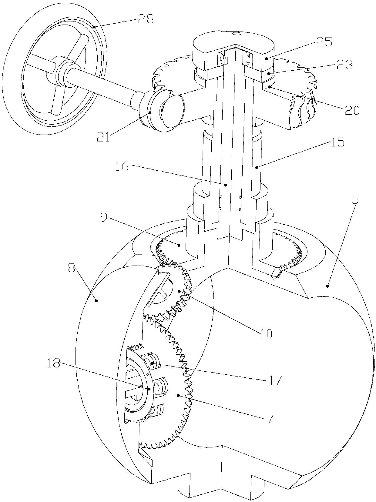 Forced sealing ball valve