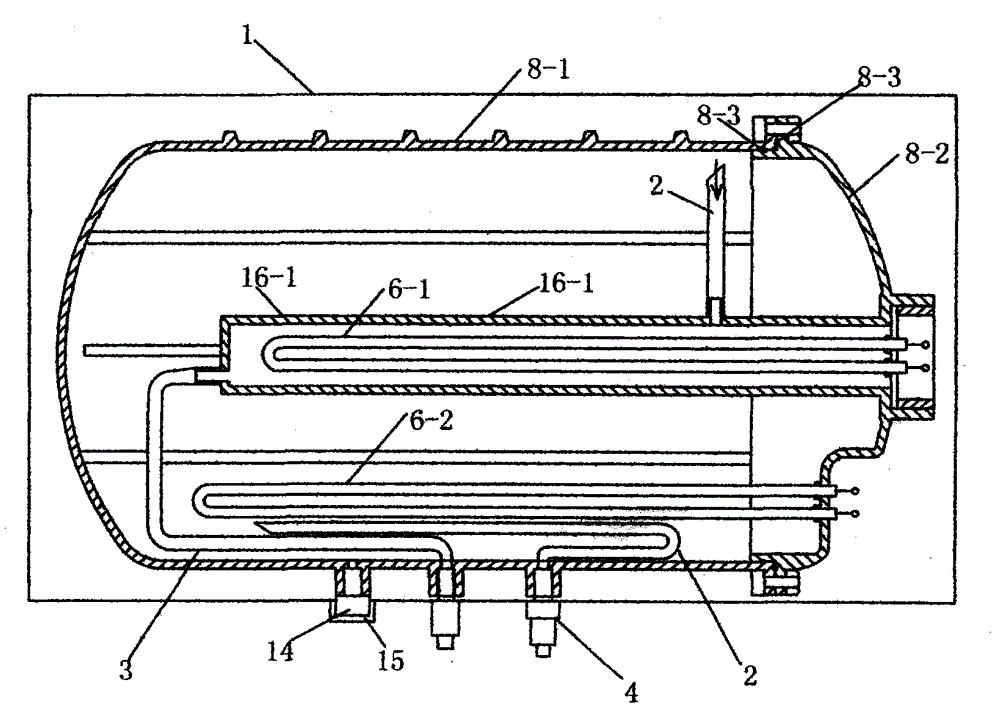 Non-metal injection-molded water tank electric water heater provided with water flow sensor with pressure reduction function