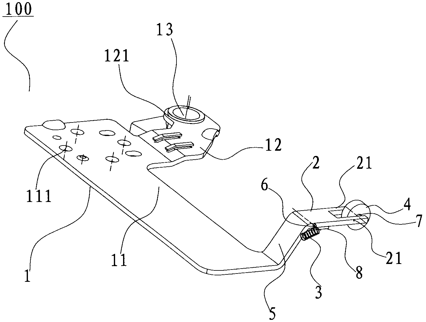 Closing structure for rotary box door and side by side combination refrigerator equipped with same