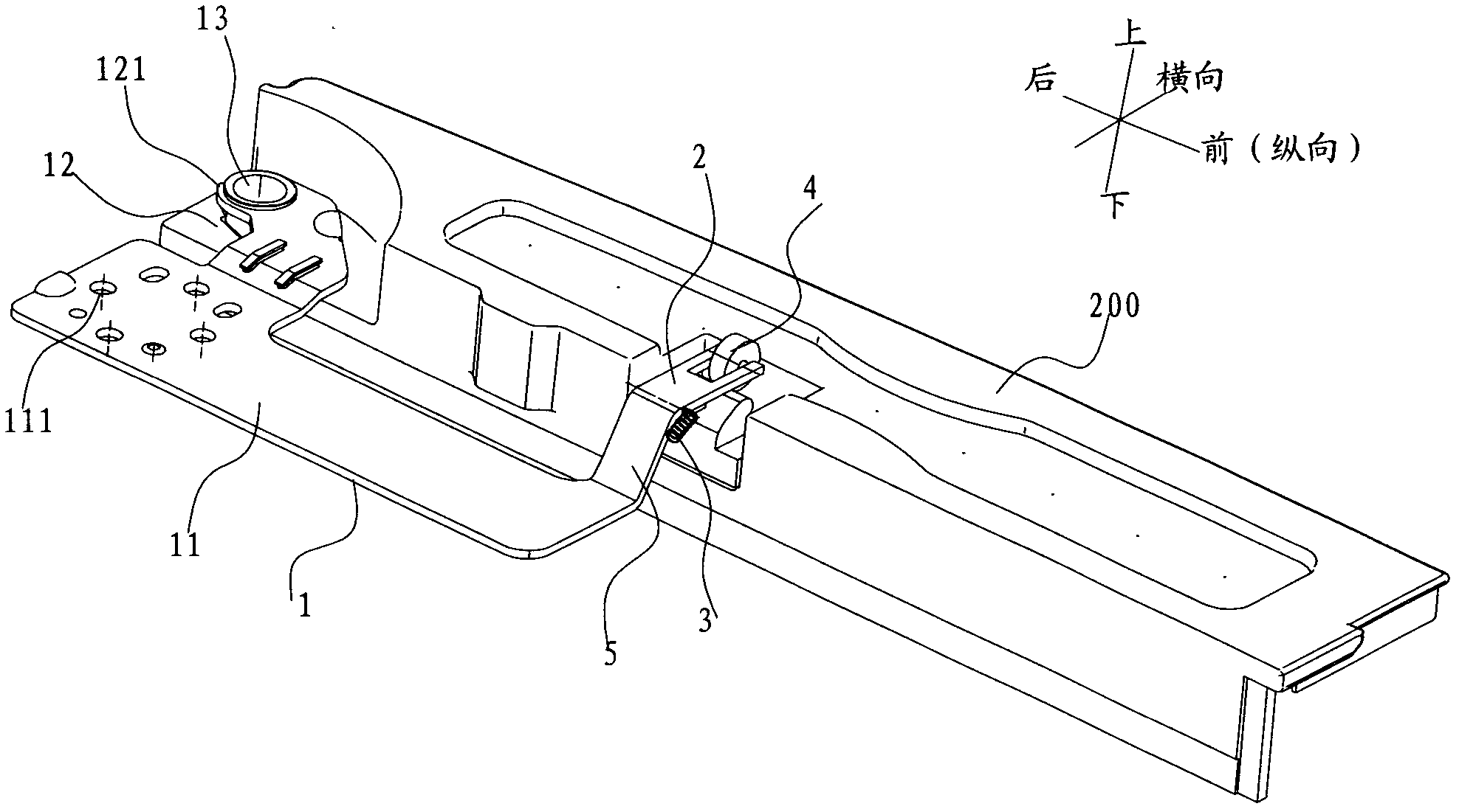 Closing structure for rotary box door and side by side combination refrigerator equipped with same