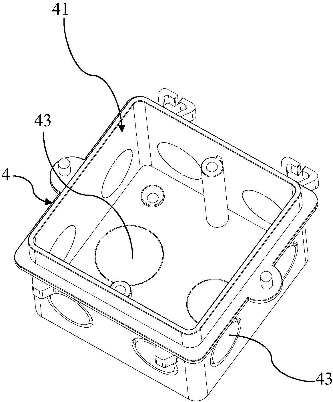 Bottom box jointing element and installation method thereof