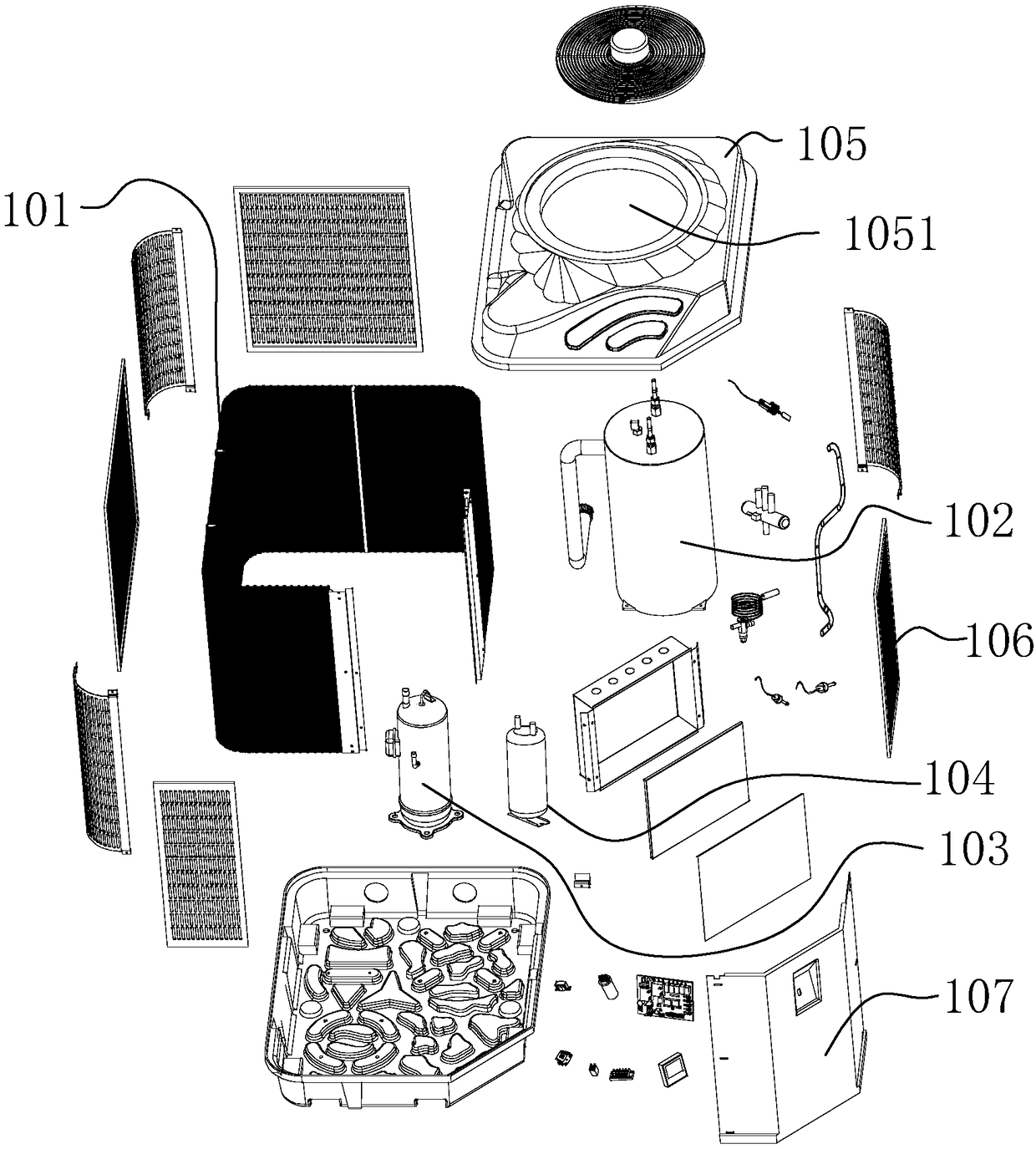 An integrated structural refrigerator