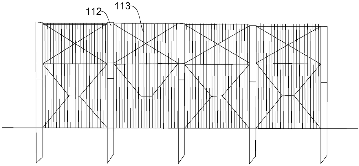 Road sand storm protection system suitable for area of shifting sand and construction method of road sand storm protection system