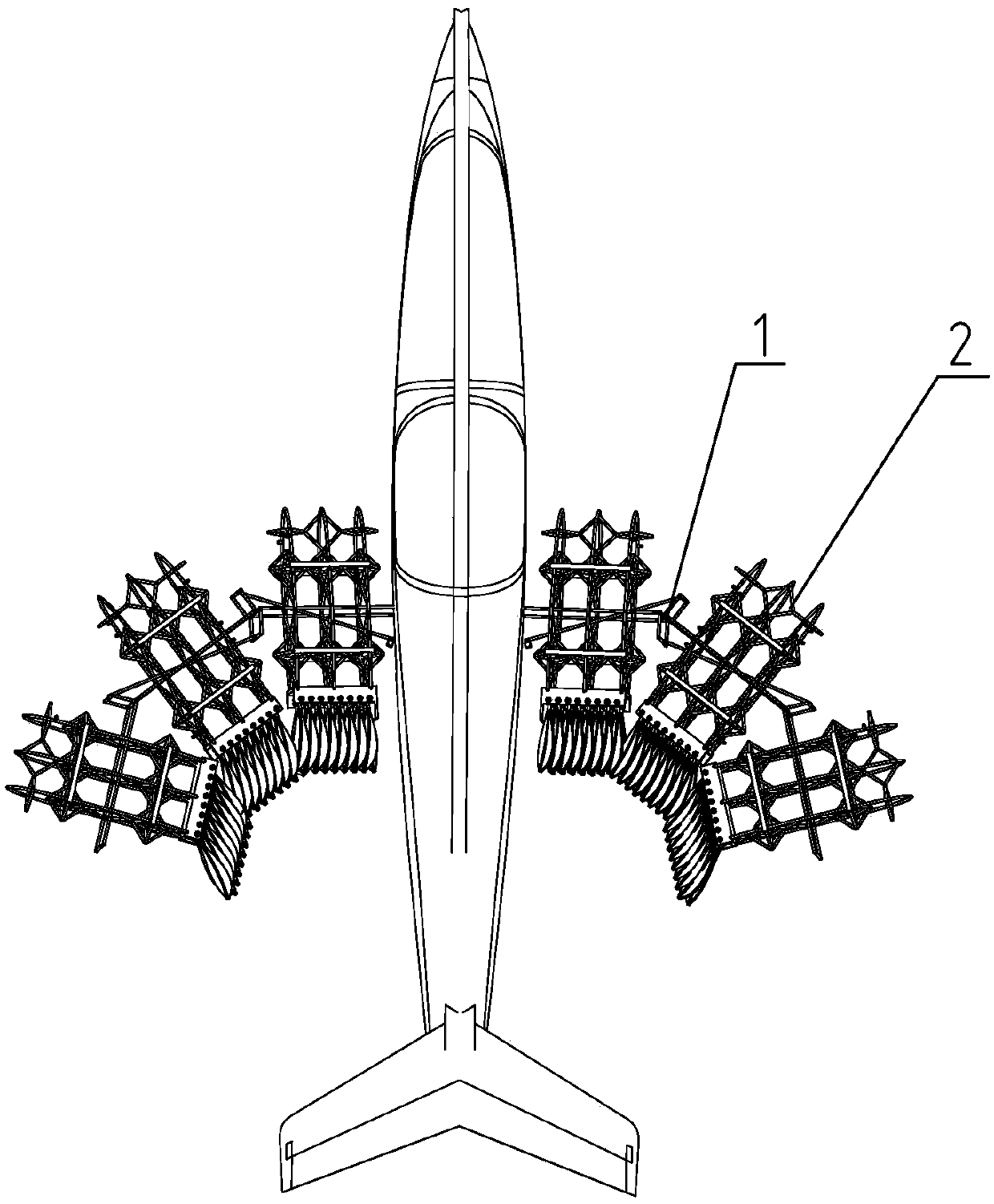 Variable sweepback wing based on bionics