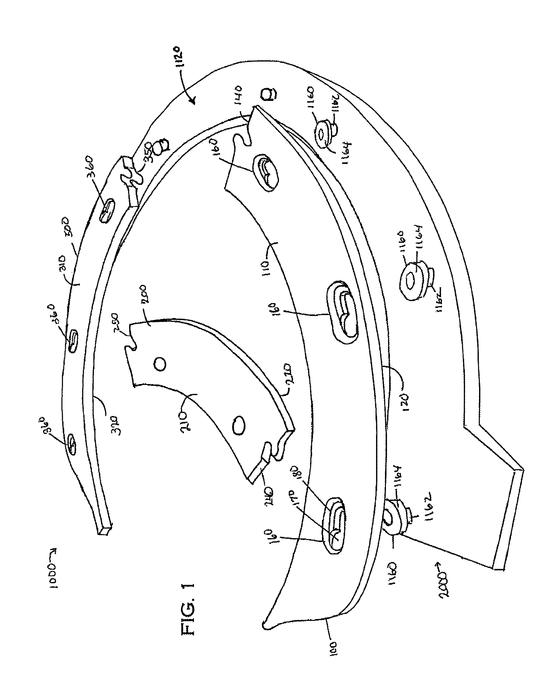 Magnetic fastening system and method for change parts