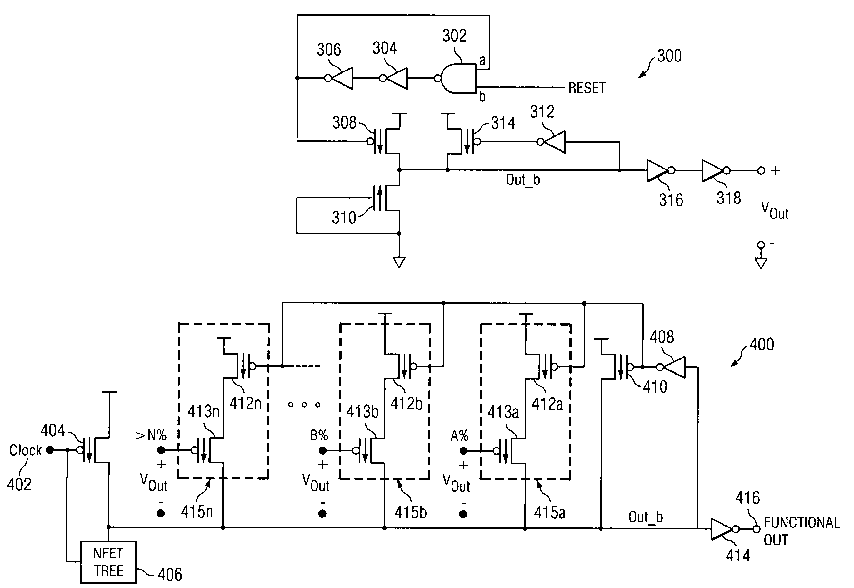 Leakage sensing and keeper circuit for proper operation of a dynamic circuit