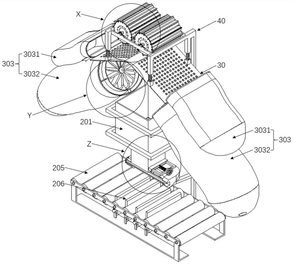 A masterbatch cutting and packaging device