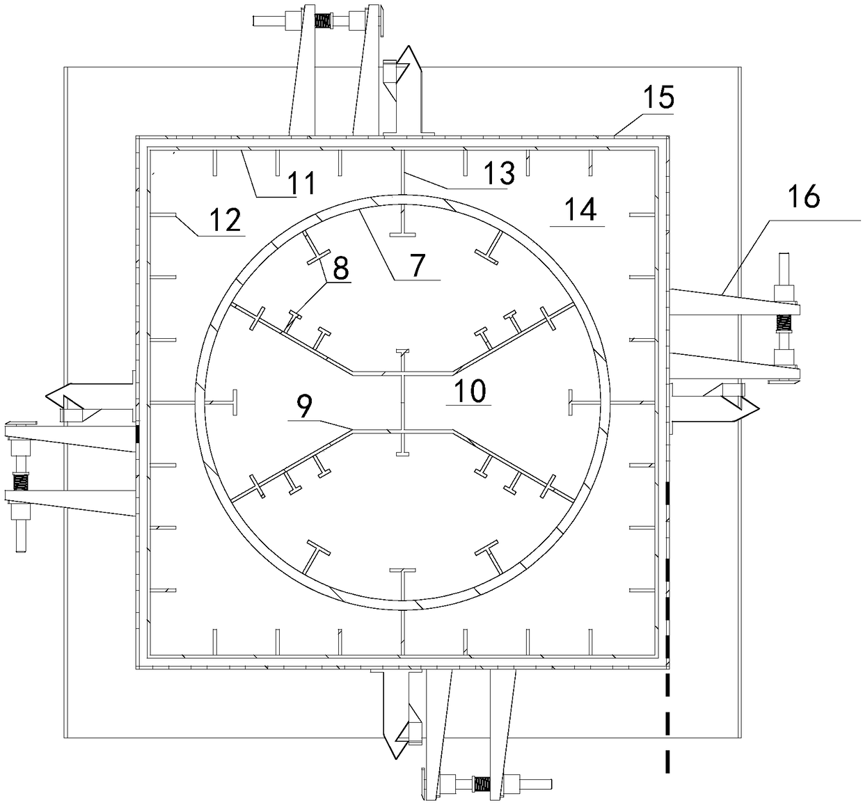 Ultra-large floating body single module capable of achieving quick splicing and assembling structure thereof