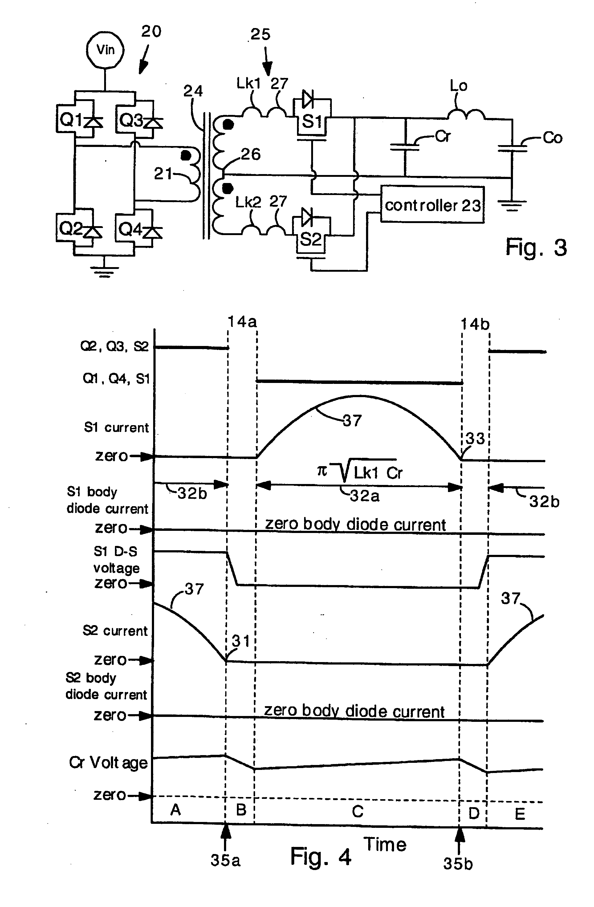 Power converters having capacitor resonant with transformer leakage inductance