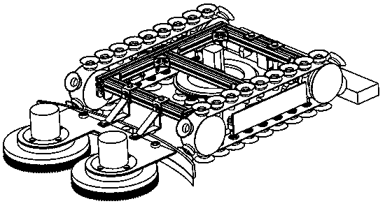 Crawler-type moving device based on vacuum chuck and glass curtain wall cleaning robot