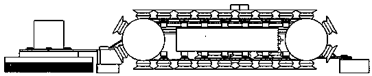 Crawler-type moving device based on vacuum chuck and glass curtain wall cleaning robot