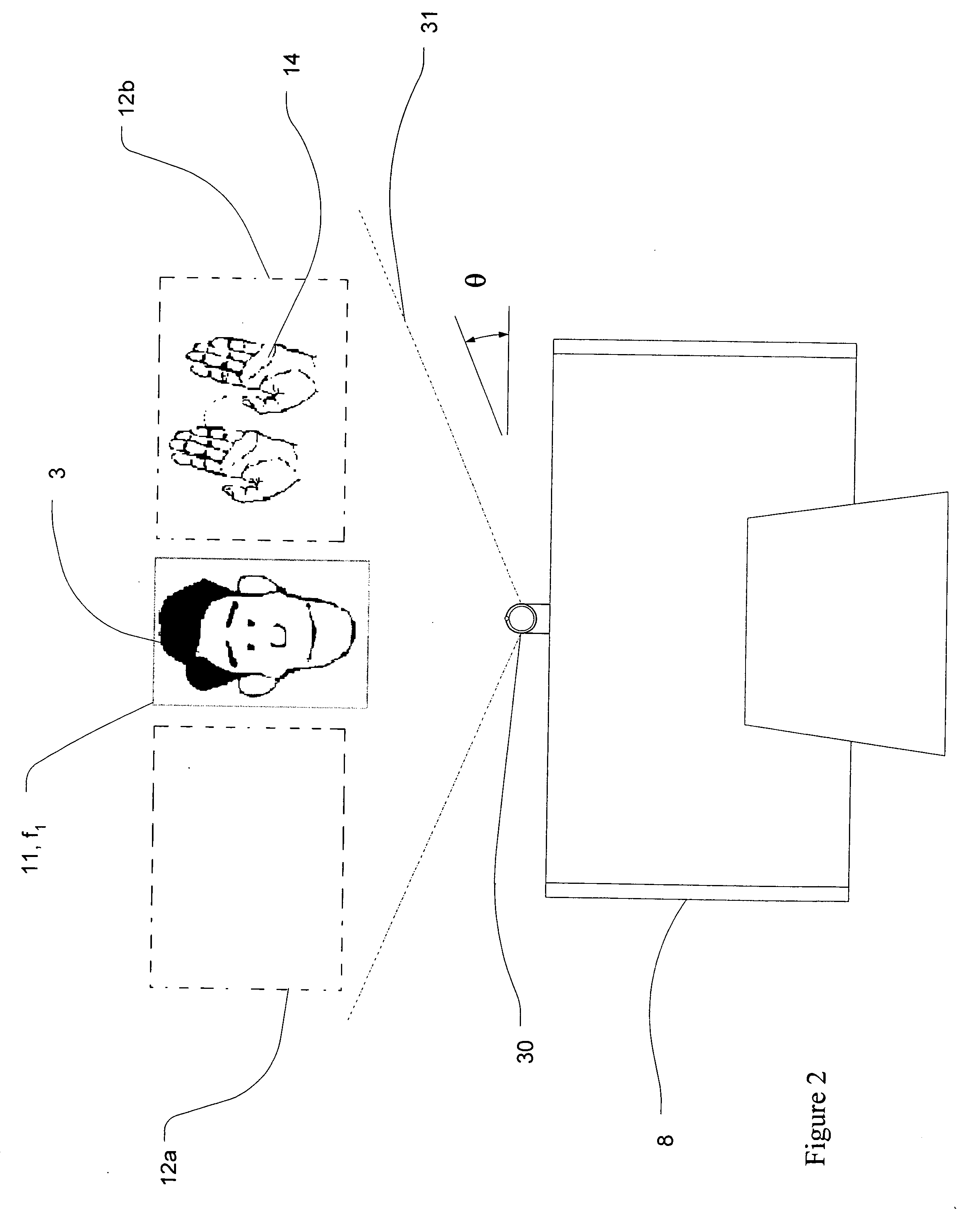 Method to control media with face detection and hot spot motion