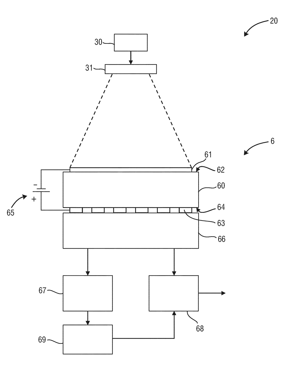 X-ray detector, imaging apparatus and calibration method