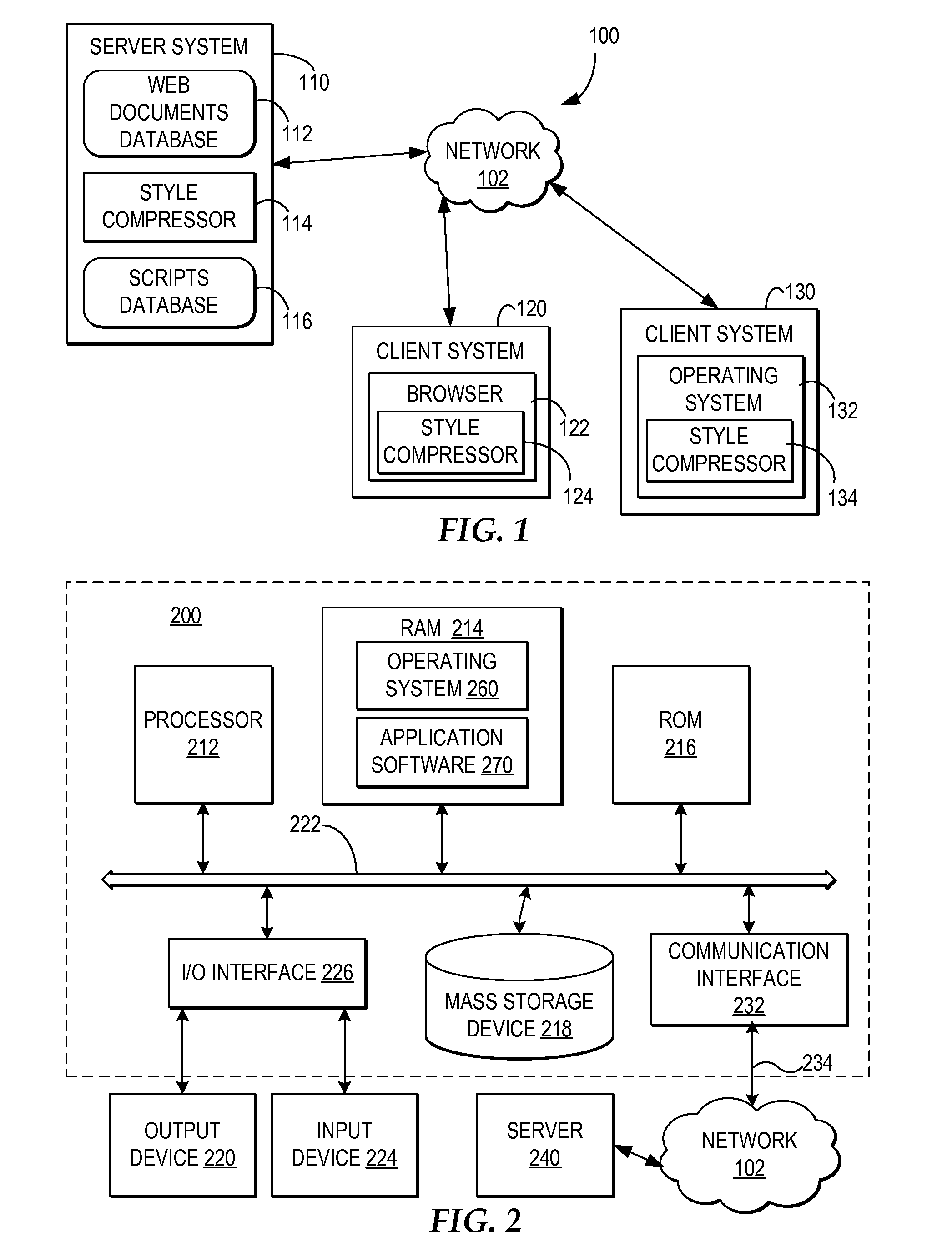 Automatically collecting and compressing style attributes within a web document