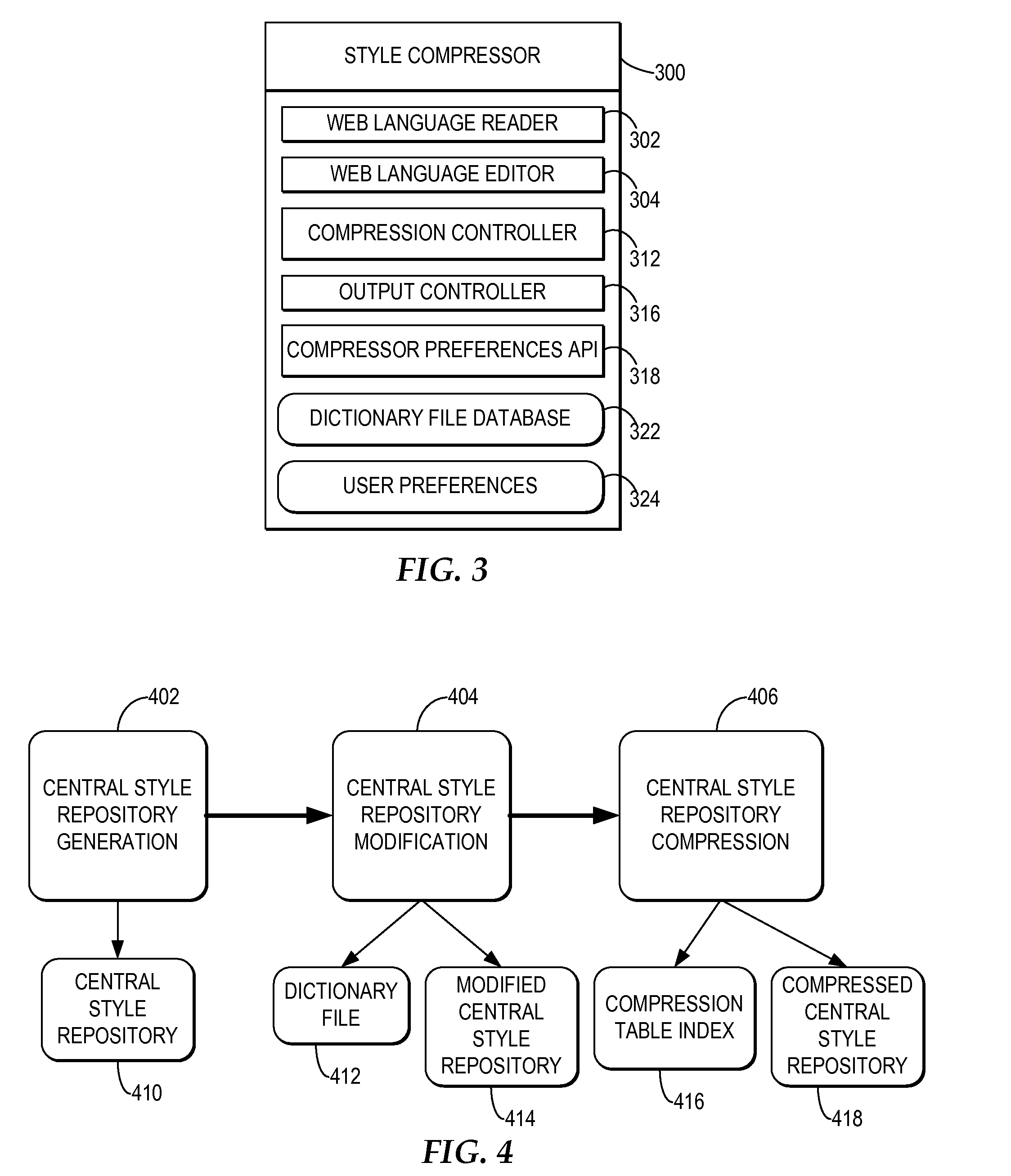 Automatically collecting and compressing style attributes within a web document