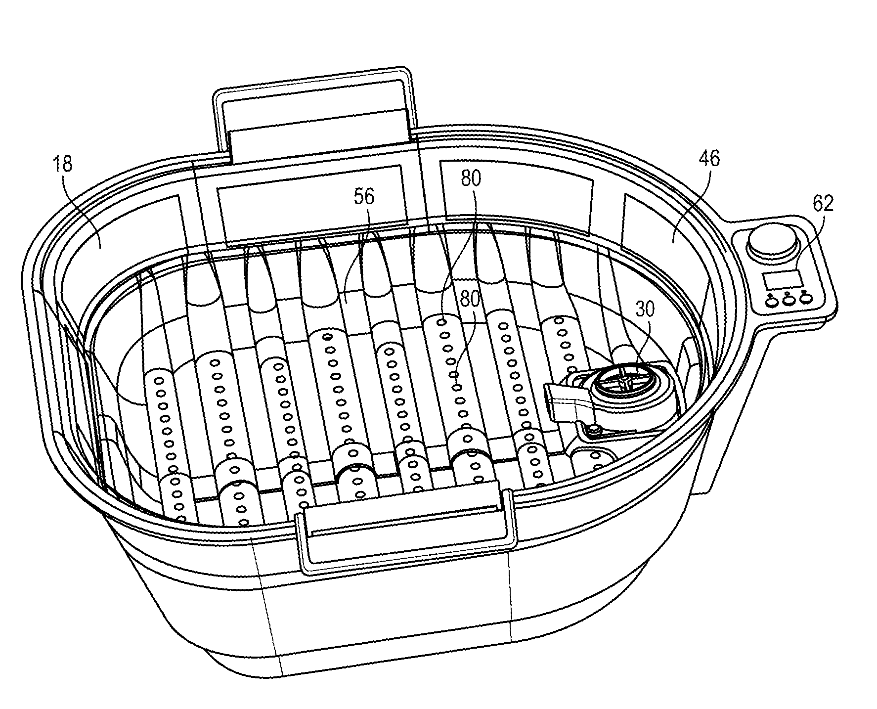 Soaking basin having magnetic jet