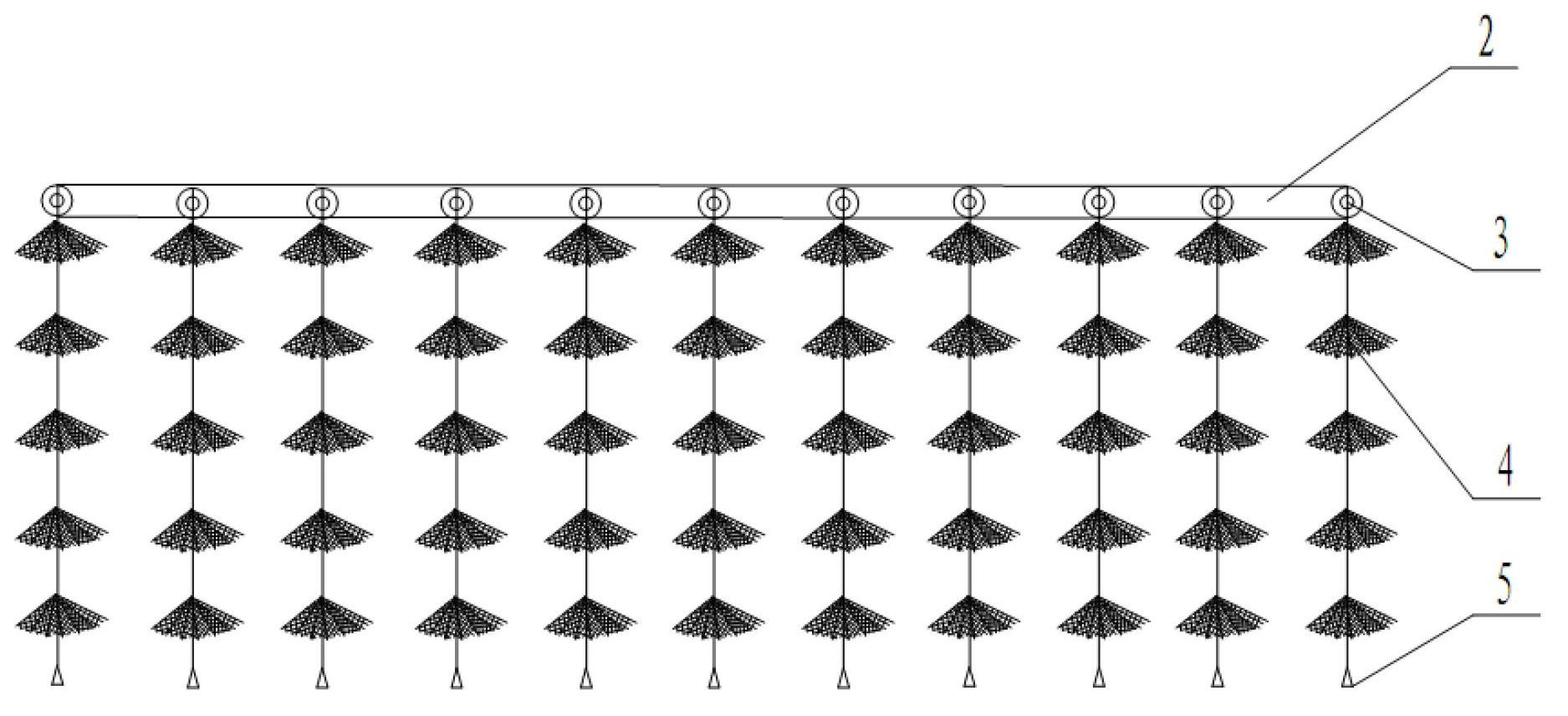 Three-dimensional artificial fish nest with floating frame for adhesive eggs