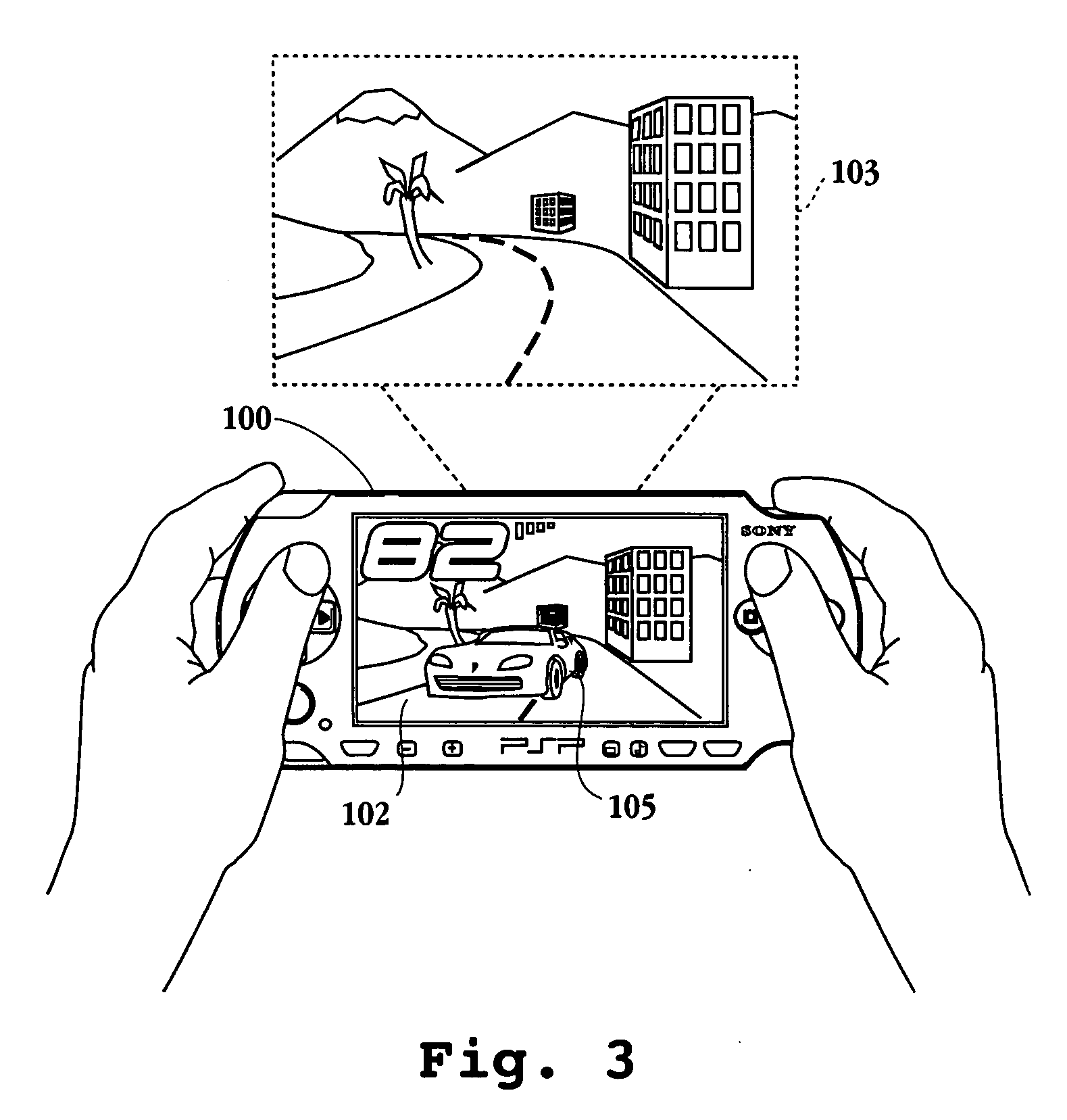 Portable augmented reality device and method