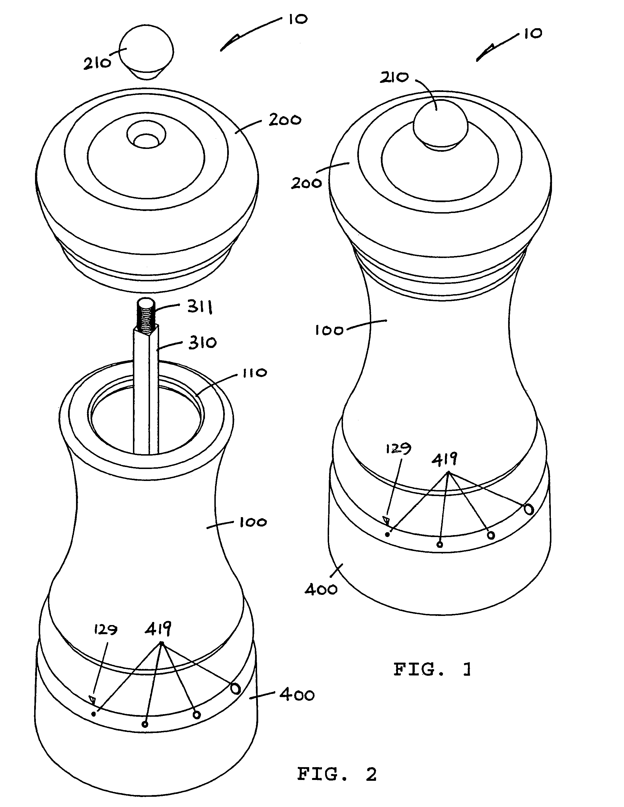 Condiment grinder