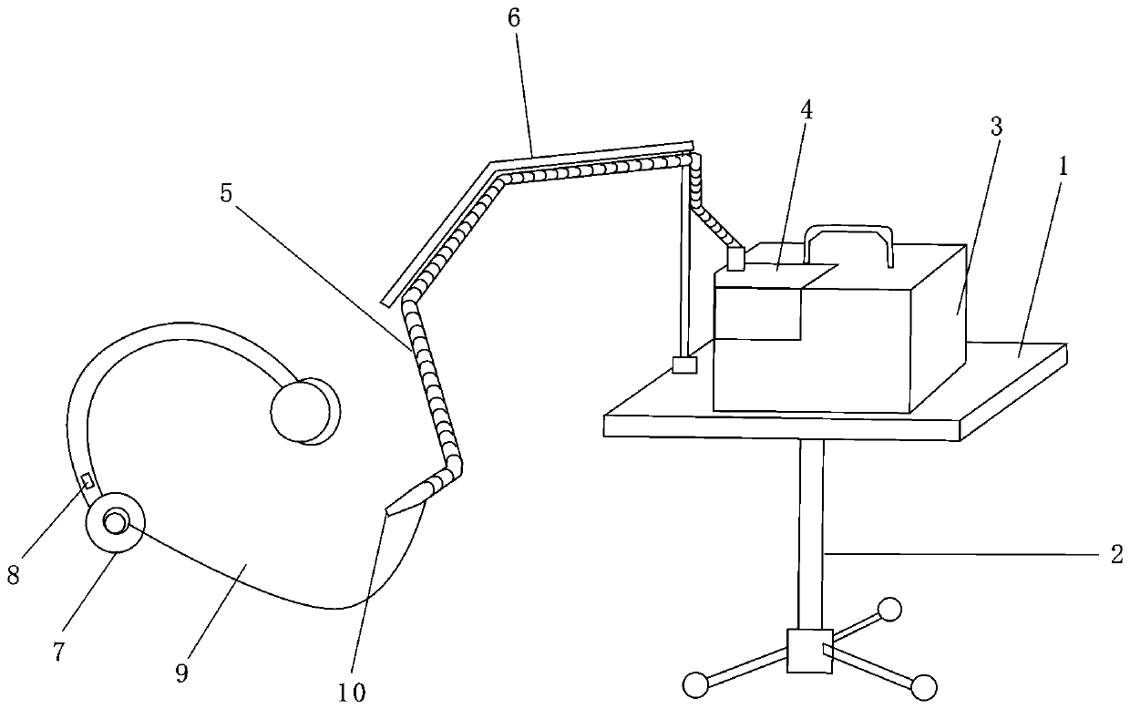 Atomizing pipeline supporting device