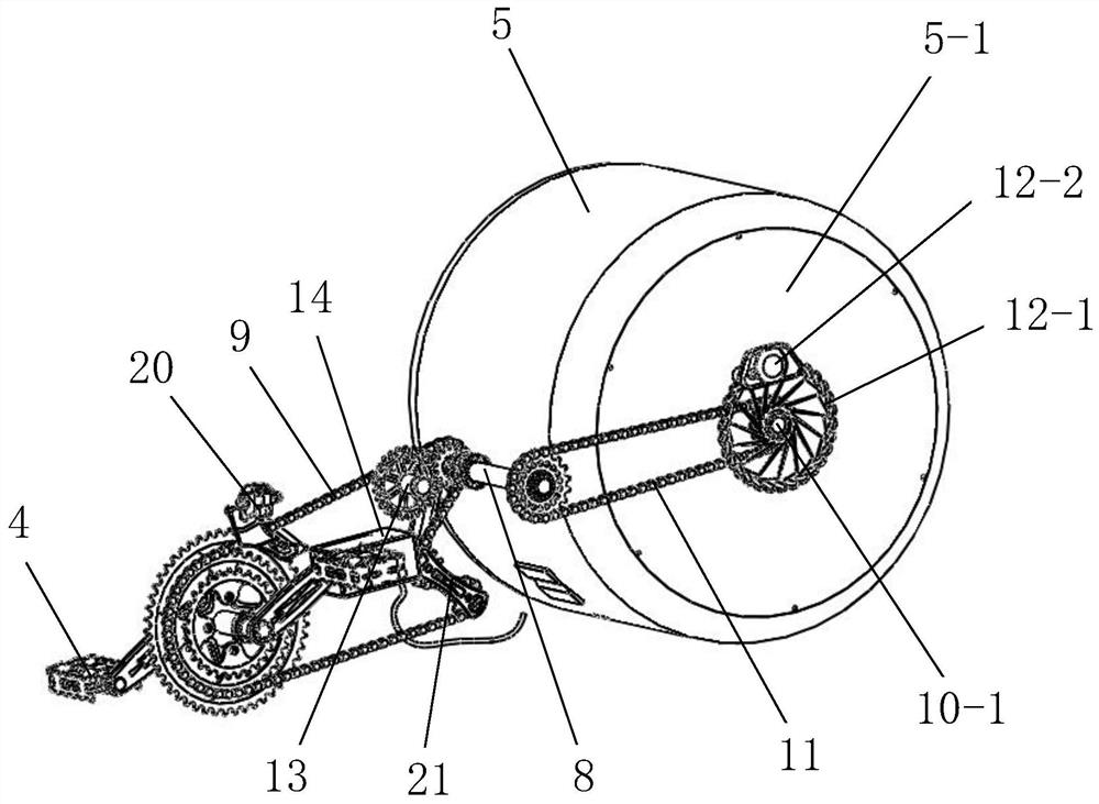 Bicycle fitness equipment with clothes washing function and use method thereof