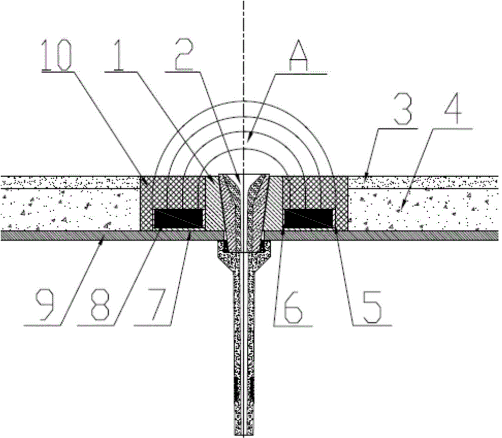 Tundish electromagnetic fixed point target area heating structure