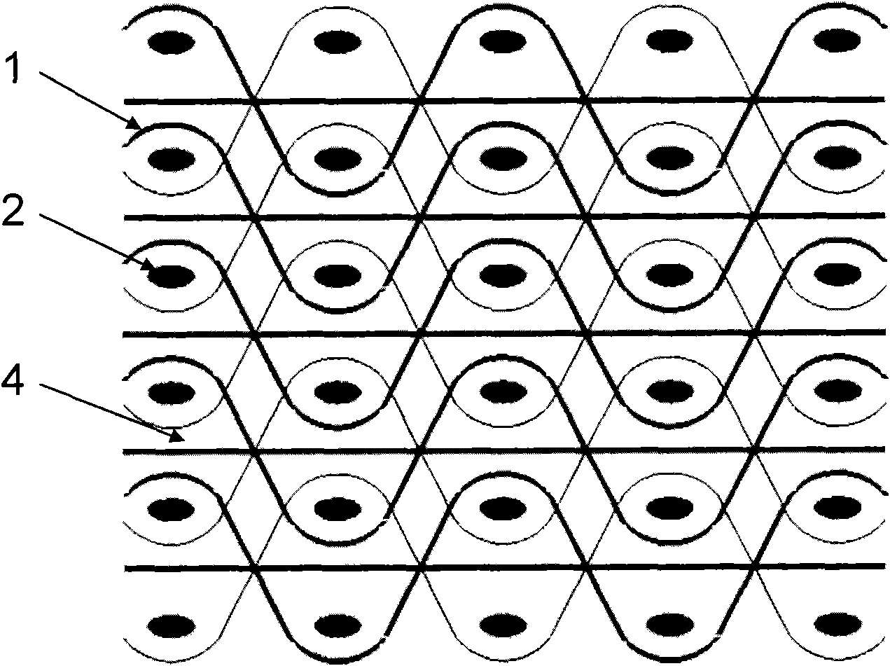 Normal reinforced 2.5D fabric and weaving method thereof