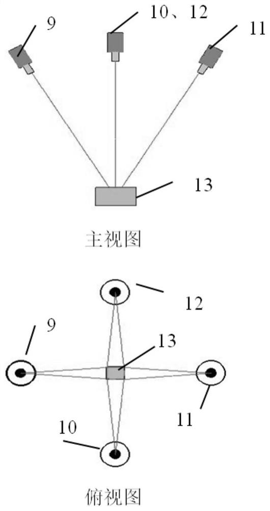 Device and method for measuring three-dimensional space flow field in sub-span wind tunnel