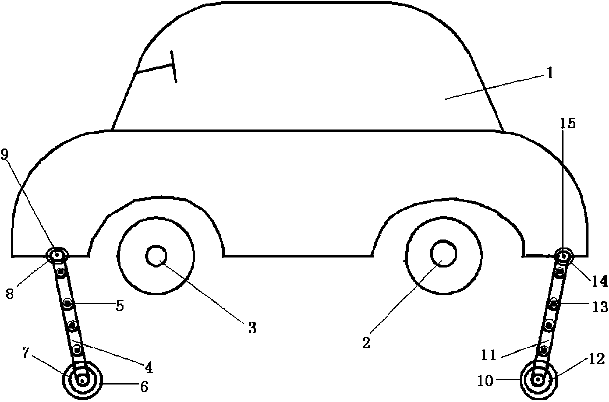 Folding rod lifting automobile